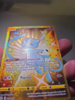 Pokemon TCG Mew 025/025 NM M Celebrations Full Art Ultra Rare Shiny Holo Mint - Image 2