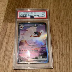 2023 Pokemon 151 Charmander, Charmeleon, Charizard SIR PSA 9 - Image 4