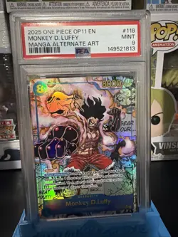 ONE PIECE MONKEY D. LUFFY OP11-A FIST OF DIVINE SPEED #118 MANGA ALT ART PSA 9 - Image 1