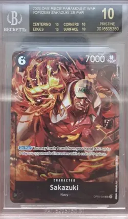 One Piece Sakazuki Alt Art - OP02 - BGS 10 Black Label - Image 1