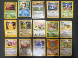 Lot of 15 Pokemon WOTC First Edition Cards LP Base Set Jungle 1999 Vintage - Image 1