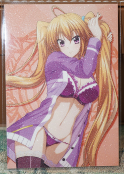 Irina Shidou Purple PJs High School DxD Sexy Waifu Textured Custom Card - Image 1