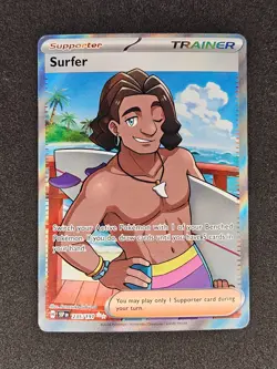 Surfer Full Art 235/197 SV08 Surging Sparks Pokemon Card NM+ - Image 1