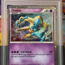 PSA 8 DEOXYS SL1 | Call Of Legends Holo Double Swirl! Pokemon Card - Image 2