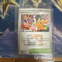 Sealed Celebratory Fanfare MEP 028 Mega Evolution Ace Trainer Reward Promo Card - Image 1