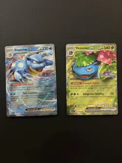 Pokemon TCG Venusaur Ex And Blastoise Ex Stellar Crown Stamp Promo Cards NM - Image 1