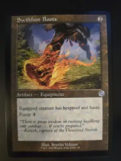 Swiftfoot Boots NM RETRO FRAME The Brothers' War MTG FREE SHIPPING - Image 1
