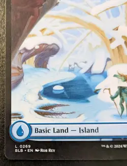 Island (Winter Full Art) 0269 BLB Land Bloomburrow Magic: The Gathering - Image 4