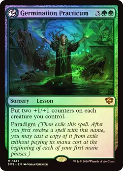 SOS Foil GERMINATION PRACTICUM 1x Magic Secrets of Strixhaven MTG NM - Image 1