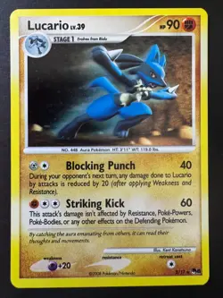 Lucario 2/17 POP Series 8 Cosmos Holo LP Pokemon TCG Vintage - Image 1