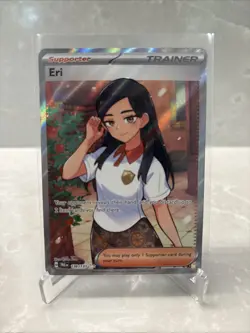 Pokemon TCG Prismatic Evolutions Eri Full Art Trainer 136/131 NM - Image 1