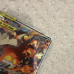 Nintendo Pokemon Reshiram & Charizard GX SM201 Promo TAG TEAM GX 270 HP Holo - Image 3