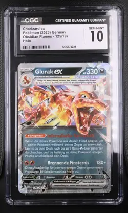 Pokemon TCG Glurak Charizard ex Terakristall Holo 125/197 Deutsch CGC PSA 10 - Image 1