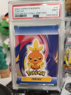 Pokemon 2004 Topps Advance Challenge Torchic Pop-up Card PSA 9! - Image 1