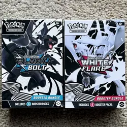 Pokemon TCG Scarlet & Violet Black Bolt + White Flare 6-Pack Bundles - Image 1
