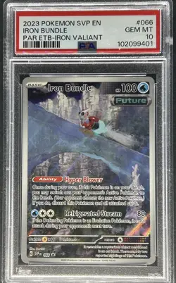 2023 Pokemon Paradox Rift ** IRON BUNDLE ** Black Star Promo #066 💎 PSA 10 💎 - Image 1