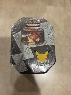 Pokemon TCG 25th Anniversary Tin - Lance's Charizard V - New Sealed Celebrations 820650809880 - Image 1