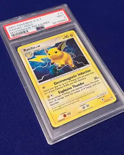 PSA 9 Raichu Holo #15 D&P Mysterious Treasures 2007 Pokemon MINT - Image 2