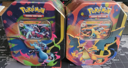 Mega Charizard X and Y Tins Sealed 2026 Set of 2 Pokemon TCG Phantasmal Flames - Image 1
