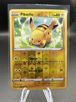 Pikachu 065/202 Common Sword & Shield Pokemon Reverse Holo NM/M - Image 1