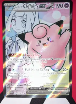 Pokemon Lillie's Clefairy ex 173/159 SV09 Ultra Rare Holo Full Art 190HP Eng - Image 1