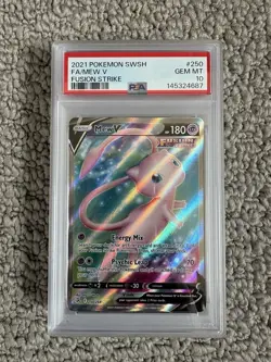 Pokemon Mew V Fusion Strike Full Art #250 PSA 10 Gem Mint - Image 1