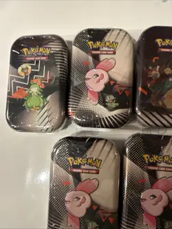 Unova Mini Tin Factory Sealed Pokemon TCG Black Bolt White Flare - LOT OF 5 - Image 2