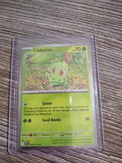 Chikorita 008/217 Common ME: Ascended Heroes Pokemon Cosmos Holo NM - Image 1