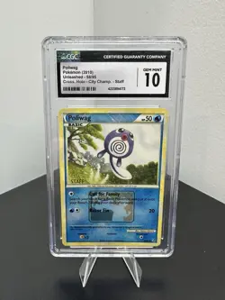 Pokemon Poliwag 58/95 City Championships Staff Promo Holo 2010 CGC 10 Low Pop 6 - Image 1