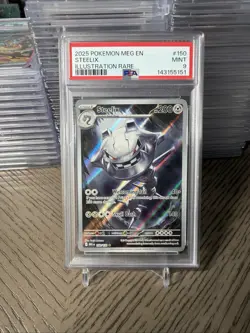 POKEMON TCG Steelix 150/132 Me01 Mega Evolution Illustration Rare Holo PSA 9 EN - Image 1