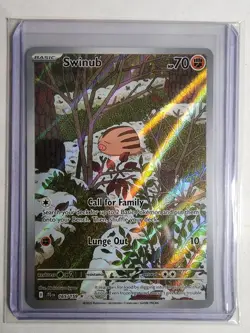 2025 Pokemon - Swinub 165/159 Sv09: Journey Together Holo Illustration Rare - Image 1