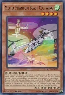 Mecha Phantom Beast Coltwing MP14-EN077 Common 1st Edition Yu-Gi-Oh Near Mint - Image 1