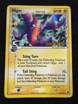 Pokemon Gligar Reverse Holo Stamped 16/101 from Dragon Frontiers DMG - Image 1