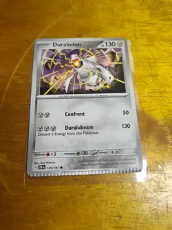 Pokemon CRIMP ERROR Card DURALUDON #129 Surging Sparks - Image 1