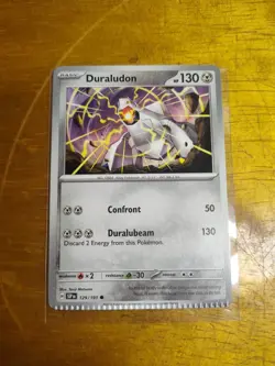 Pokemon CRIMP ERROR Card DURALUDON #129 Surging Sparks - Image 2