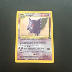 Gengar 1st First Edition Fossil 5/62 Holo Rare Pokemon Card TCG - Image 2