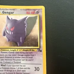 Gengar 1st First Edition Fossil 5/62 Holo Rare Pokemon Card TCG - Image 5
