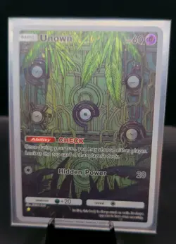Pokemon TCG Pocket Unown CUSTOM Holofoil Full Art Card With Texture - Image 3