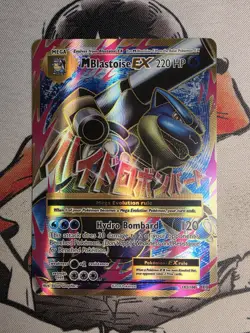 M Blastoise EX 102/108 2016 Pokemon XY Evolutions Full Art Holo LP Card - Image 1