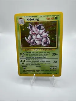 Nidoking Holo Rare Pokemon Card - 11/102 Base Set 1999 WOTC - Image 1