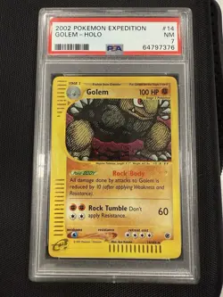 Pokemon 2002 Expedition Golem Holo Card #14/165 PSA-7 NM - Image 3