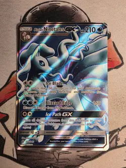 Alolan Ninetales GX 132/145 2017 Pokemon Guardians Rising Ultra Rare MP-HP Card - Image 1