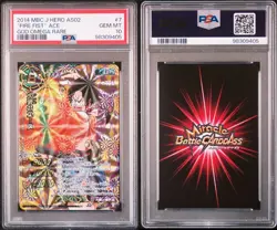 PSA10 "Fire Fist" Ace God Omega Rare MBC J Hero AS02 One Piece Card 2014 Japan - Image 1