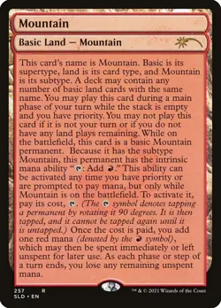 MTG Secret Lair Drop (Full-Text Lands) Mountain (257) - Image 1