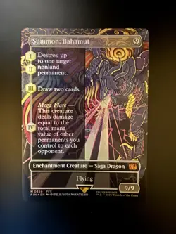MTG Final Fantasy English Summon: Bahamut Borderless 0356 Foil - Image 1