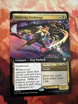 Defacing Duskmage (Extended Art) Commander: Secrets of Strixhaven Regular - Image 1