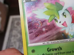 SHAYMIN HOLO POKEMON CARD 15/127 PLATINUM BASE NEVER PLAYED NM- W/ DOUBLE SWIRL - Image 4
