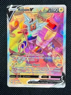 Rotom V 177/196 Ultra Rare Lost Origin Pokemon NM - Image 1