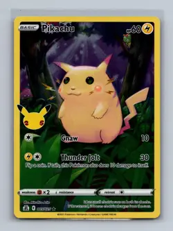 PIKACHU 005/025 HOLO R CELEBRATIONS POKEMON NEAR MINT PIKACHU - Image 2