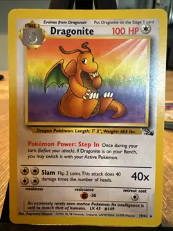 Pokemon TCG Dragonite 19/62 Fossil Non-Holo Rare - Image 1